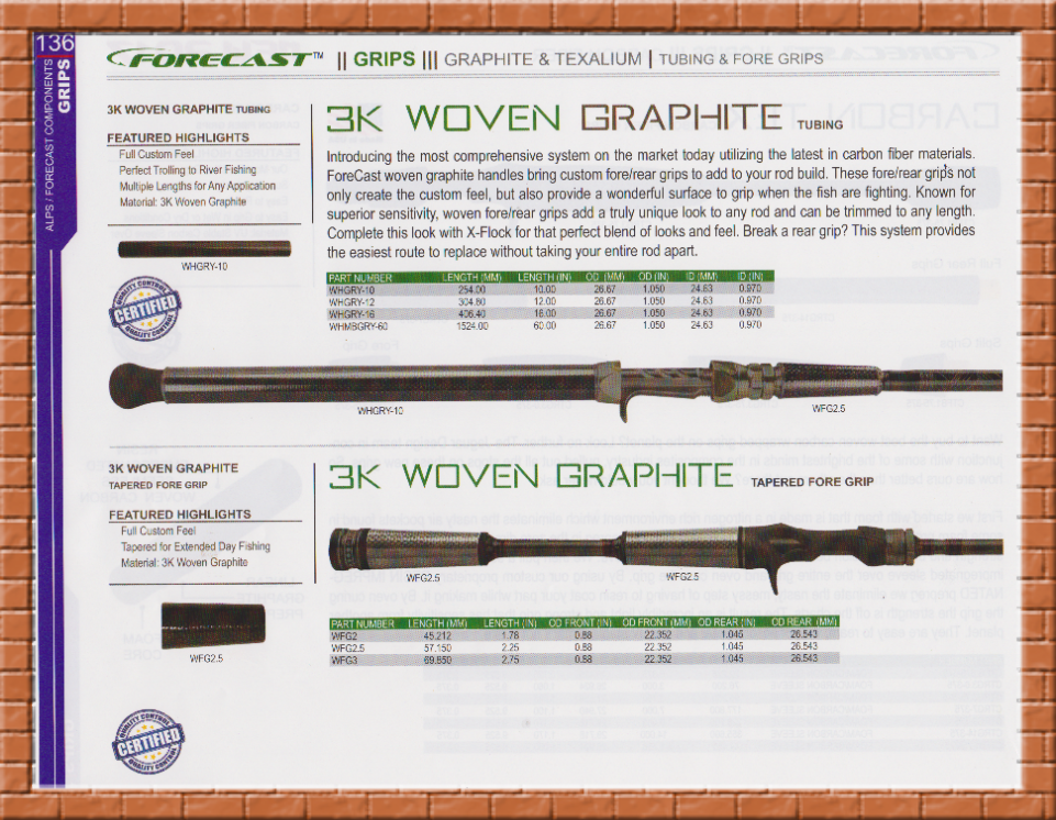 Woven Graphite Tubing / Texalium - Jim's Custom Fishing Rods 661