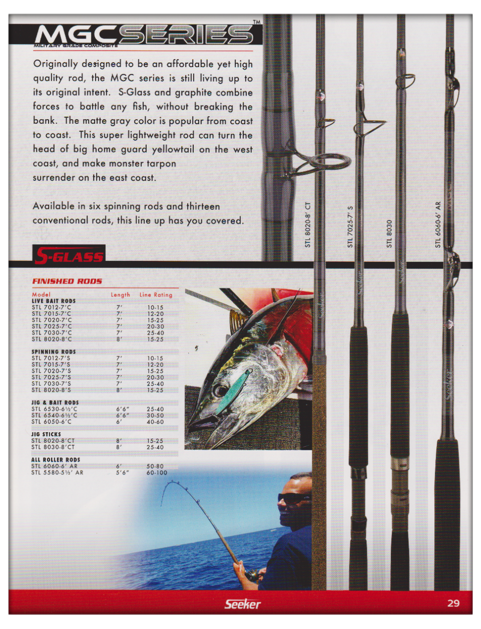 Seeker BR-30 Diamond Wrap 30Lb Class Custom Made Fishing Rod Made